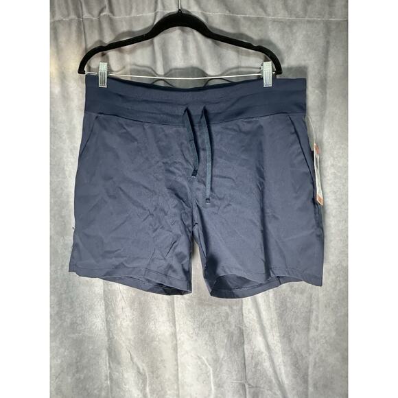 Tuff Athletics Women's Drawstring Nylon Hybrid Shorts Pageant Blue XXL - Picture 1 of 3